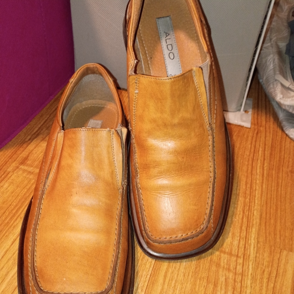 Aldo Tan Leather Slip On Loafers Men’s 10 EU 43